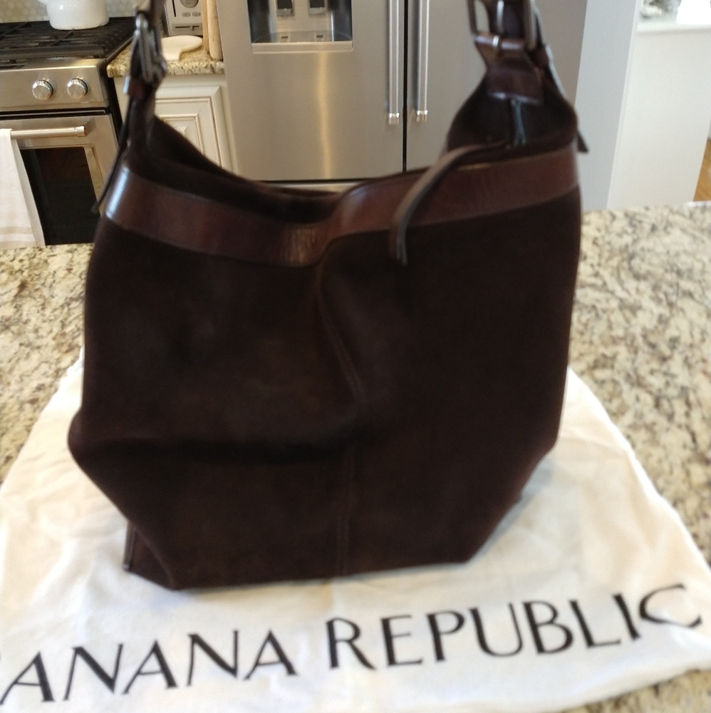 Banana Republic Suede Bucket Hobo GUC